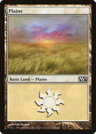 Plains (232) [Magic 2013] | Cards and Coasters CA