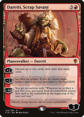 Daretti, Scrap Savant [Commander 2016] | Cards and Coasters CA