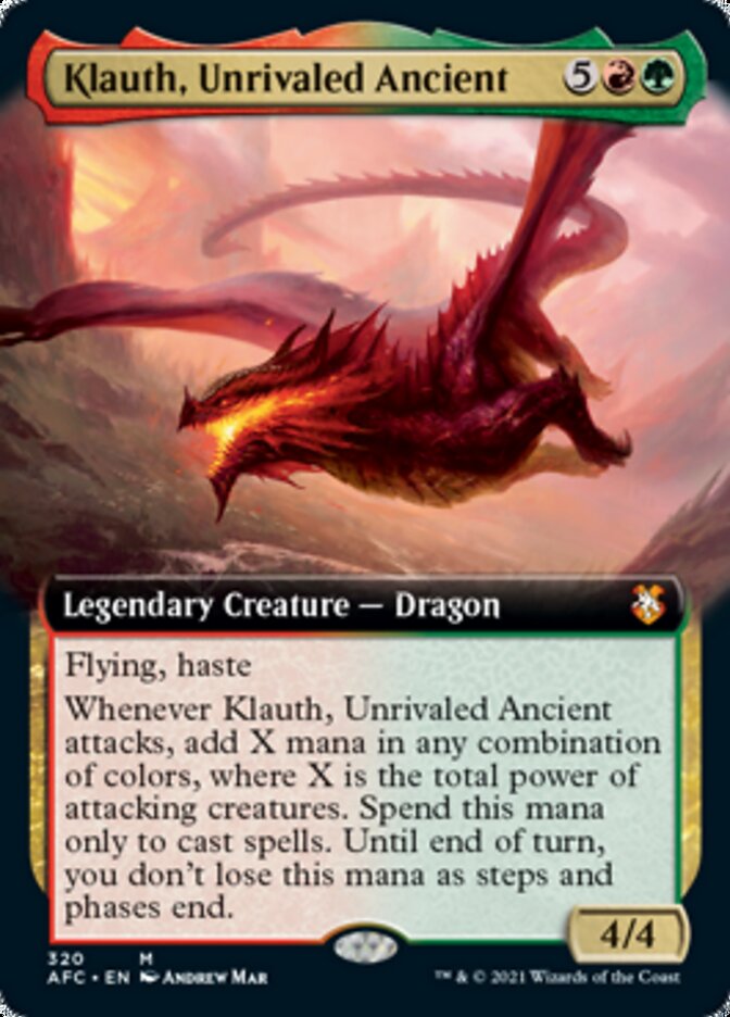 Klauth, Unrivaled Ancient (Extended) [Dungeons & Dragons: Adventures in the Forgotten Realms Commander] | Cards and Coasters CA