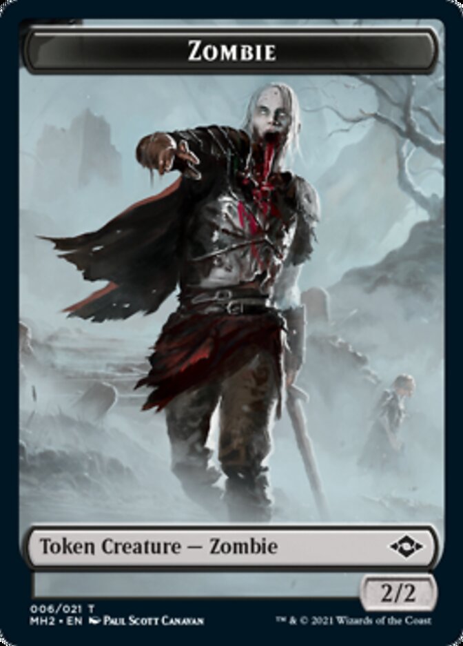 Zombie Token [Modern Horizons 2 Tokens] | Cards and Coasters CA