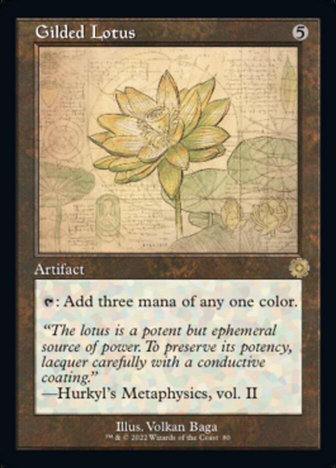 Gilded Lotus (Retro Schematic) [The Brothers' War Retro Artifacts] | Cards and Coasters CA