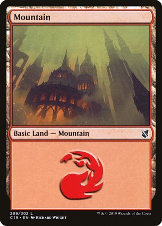 Mountain (299) [Commander 2019] | Cards and Coasters CA