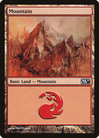 Mountain (244) [Magic 2011] | Cards and Coasters CA