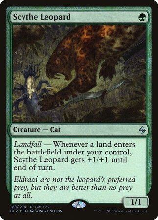 Scythe Leopard [Battle for Zendikar Promos] | Cards and Coasters CA