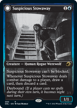 Suspicious Stowaway // Seafaring Werewolf [Innistrad: Double Feature] | Cards and Coasters CA