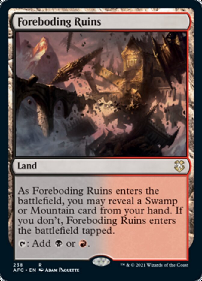 Foreboding Ruins [Dungeons & Dragons: Adventures in the Forgotten Realms Commander] | Cards and Coasters CA