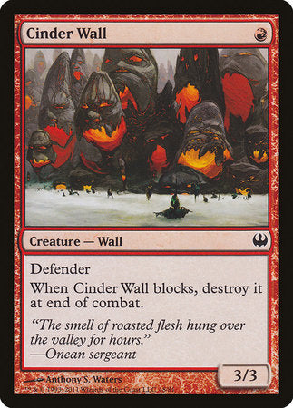 Cinder Wall [Duel Decks: Knights vs. Dragons] | Cards and Coasters CA