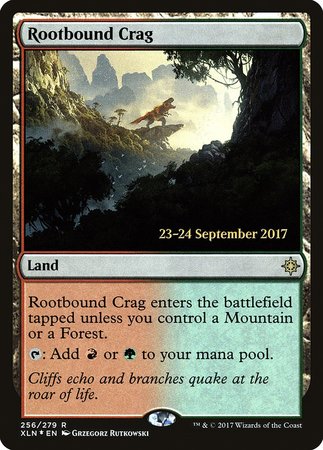 Rootbound Crag [Ixalan Promos] | Cards and Coasters CA