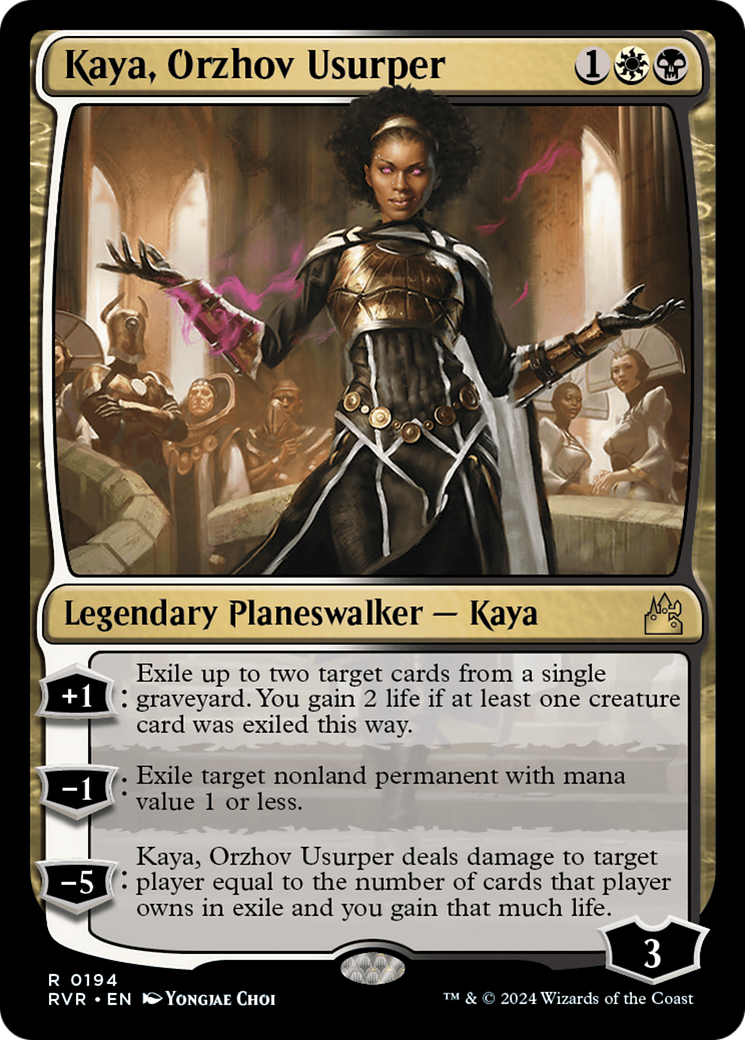 Kaya, Orzhov Usurper [Ravnica Remastered] | Cards and Coasters CA