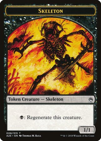 Skeleton Token (008) [Masters 25 Tokens] | Cards and Coasters CA