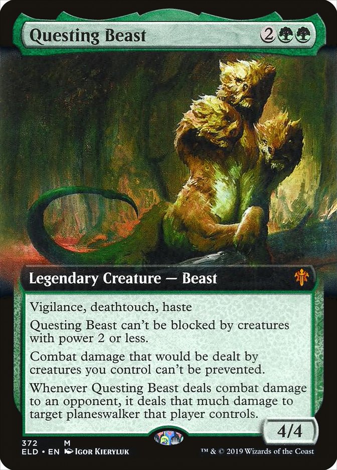 Questing Beast (Extended Art) [Throne of Eldraine] | Cards and Coasters CA