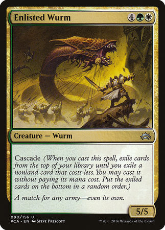 Enlisted Wurm [Planechase Anthology] | Cards and Coasters CA