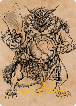 Thrakkus the Butcher Art Card (Gold-Stamped Signature) [Commander Legends: Battle for Baldur's Gate Art Series] | Cards and Coasters CA