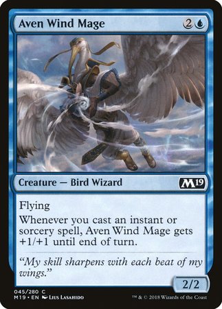 Aven Wind Mage [Core Set 2019] | Cards and Coasters CA