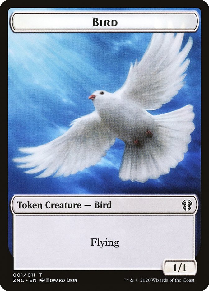 Bird // Kor Ally Double-sided Token [Zendikar Rising Commander Tokens] | Cards and Coasters CA