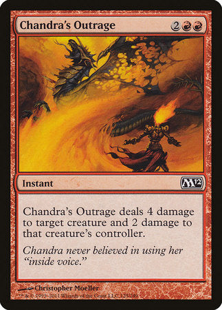 Chandra's Outrage [Magic 2012] | Cards and Coasters CA