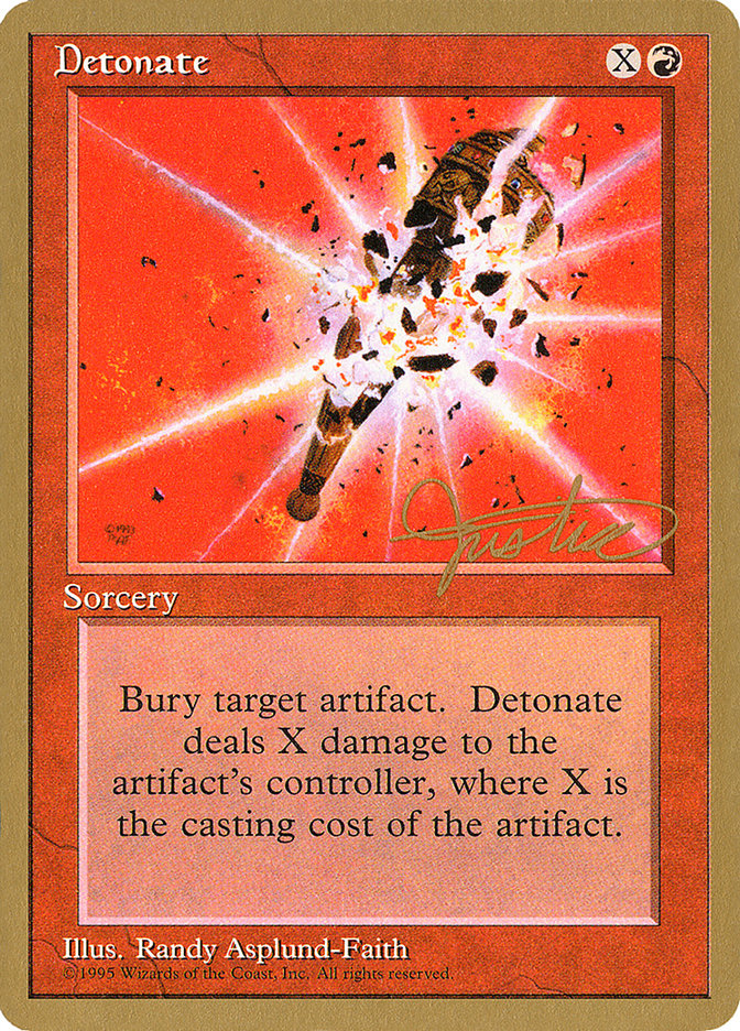 Detonate (Mark Justice) [Pro Tour Collector Set] | Cards and Coasters CA