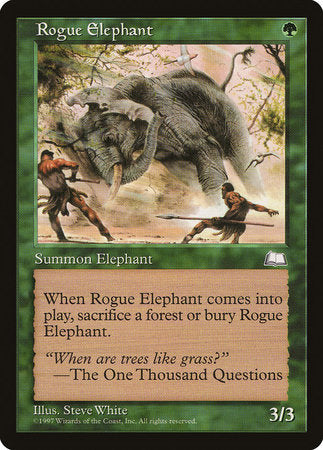 Rogue Elephant [Weatherlight] | Cards and Coasters CA