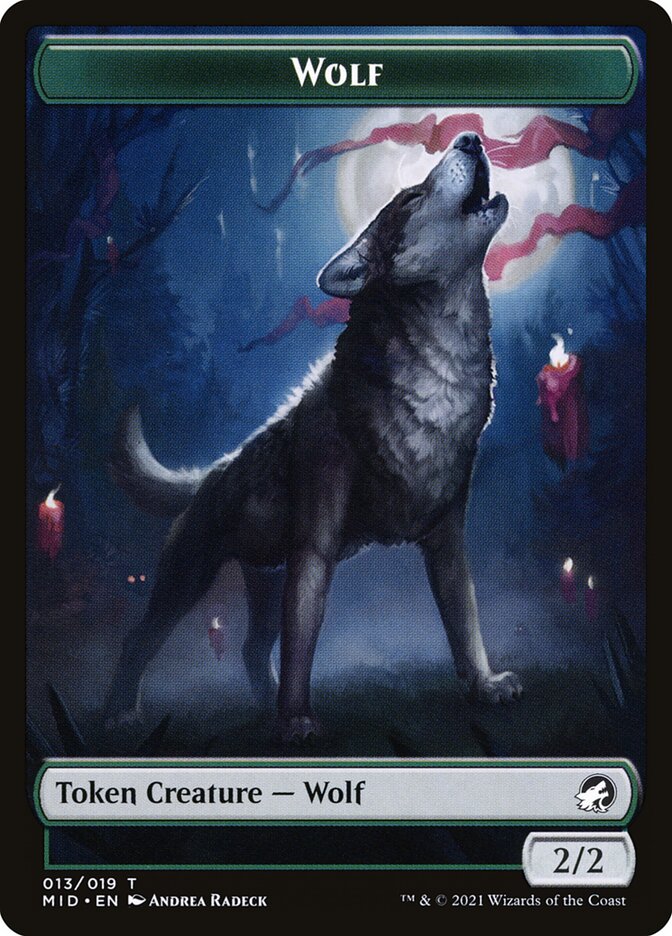 Wolf (013) // Clue (016) Double-sided Token [Challenger Decks 2022 Tokens] | Cards and Coasters CA