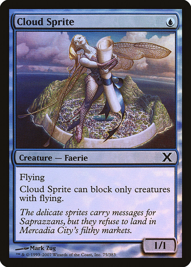 Cloud Sprite (Premium Foil) [Tenth Edition] | Cards and Coasters CA