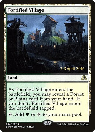 Fortified Village [Shadows over Innistrad Promos] | Cards and Coasters CA