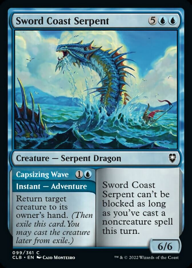 Sword Coast Serpent // Capsizing Wave [Commander Legends: Battle for Baldur's Gate] | Cards and Coasters CA