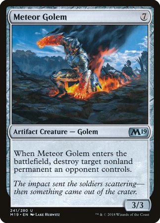 Meteor Golem [Core Set 2019] | Cards and Coasters CA