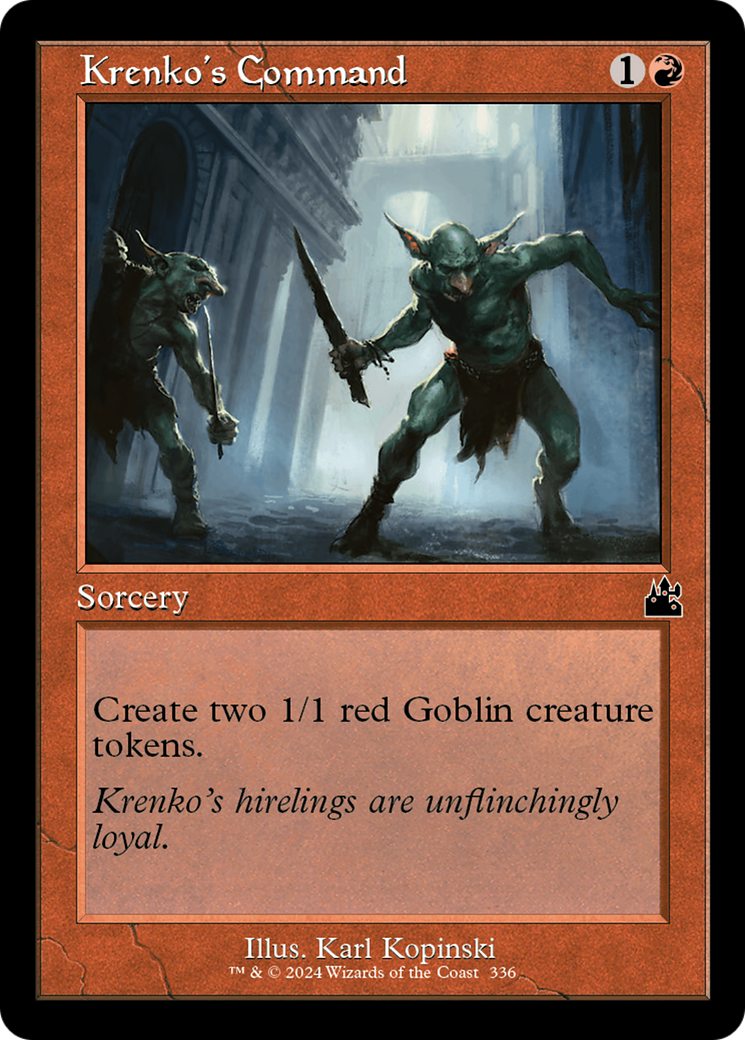 Krenko's Command (Retro Frame) [Ravnica Remastered] | Cards and Coasters CA