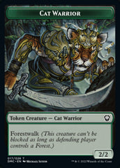 Saproling // Cat Warrior Double-sided Token [Dominaria United Tokens] | Cards and Coasters CA