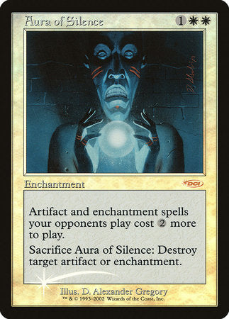 Aura of Silence [Friday Night Magic 2002] | Cards and Coasters CA