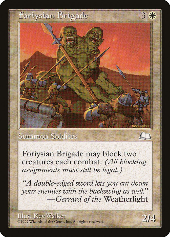Foriysian Brigade [Weatherlight] | Cards and Coasters CA