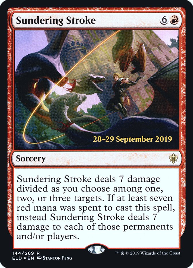 Sundering Stroke  [Throne of Eldraine Prerelease Promos] | Cards and Coasters CA