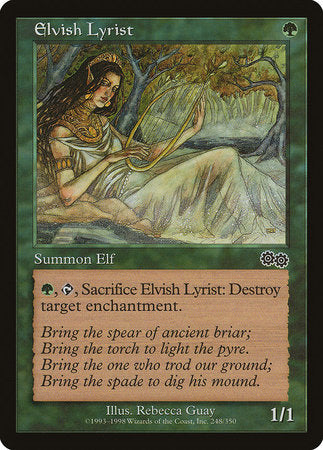 Elvish Lyrist [Urza's Saga] | Cards and Coasters CA