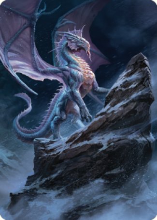 Ancient Silver Dragon Art Card (06) [Commander Legends: Battle for Baldur's Gate Art Series] | Cards and Coasters CA