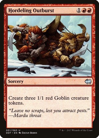 Hordeling Outburst [Duel Decks: Merfolk vs. Goblins] | Cards and Coasters CA