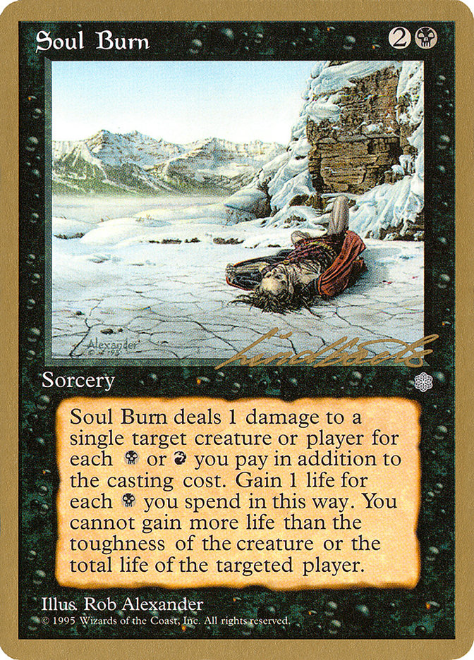 Soul Burn (Leon Lindback) [Pro Tour Collector Set] | Cards and Coasters CA