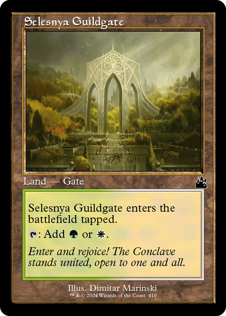 Selesnya Guildgate (Retro Frame) [Ravnica Remastered] | Cards and Coasters CA