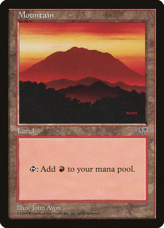 Mountain (Red) [Mirage] | Cards and Coasters CA