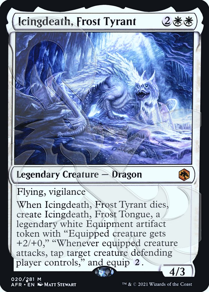 Icingdeath, Frost Tyrant (Ampersand Promo) [Dungeons & Dragons: Adventures in the Forgotten Realms Promos] | Cards and Coasters CA