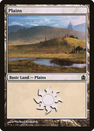 Plains (301) [Commander 2011] | Cards and Coasters CA