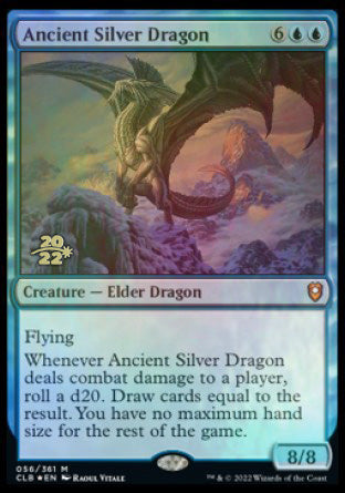 Ancient Silver Dragon [Commander Legends: Battle for Baldur's Gate Prerelease Promos] | Cards and Coasters CA