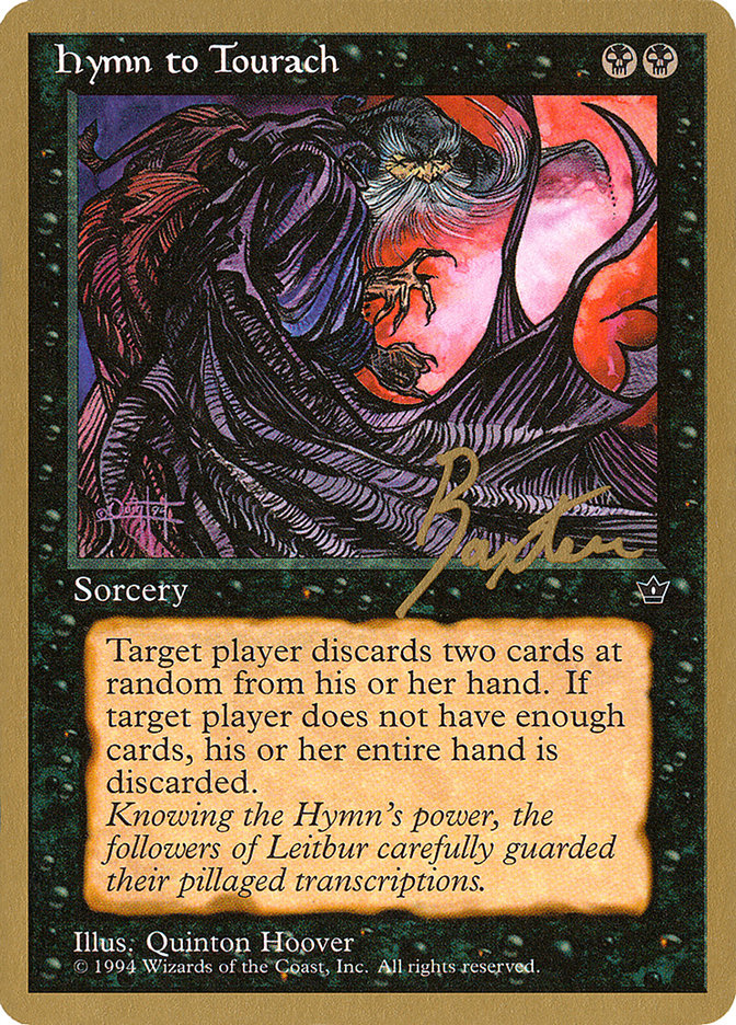 Hymn to Tourach (Cloak) (George Baxter) [Pro Tour Collector Set] | Cards and Coasters CA