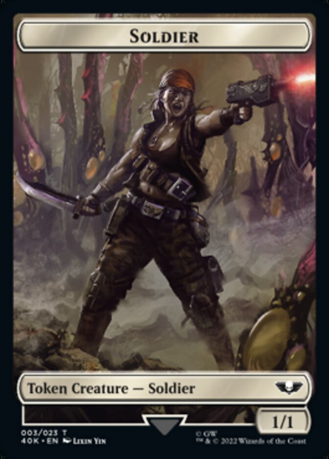 Soldier (003) // Sicarian Infiltrator Double-sided Token [Universes Beyond: Warhammer 40,000 Tokens] | Cards and Coasters CA