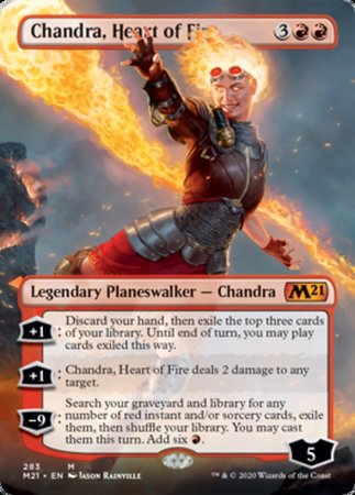 Chandra, Heart of Fire (Borderless) [Core Set 2021] | Cards and Coasters CA