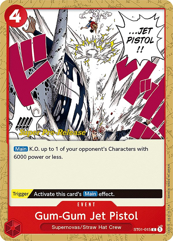 Gum-Gum Jet Pistol [Super Pre-Release Starter Deck: Straw Hat Crew] | Cards and Coasters CA