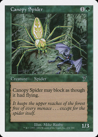 Canopy Spider [Seventh Edition] | Cards and Coasters CA