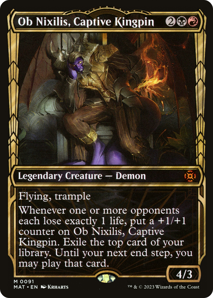 Ob Nixilis, Captive Kingpin (Showcase) [March of the Machine: The Aftermath] | Cards and Coasters CA