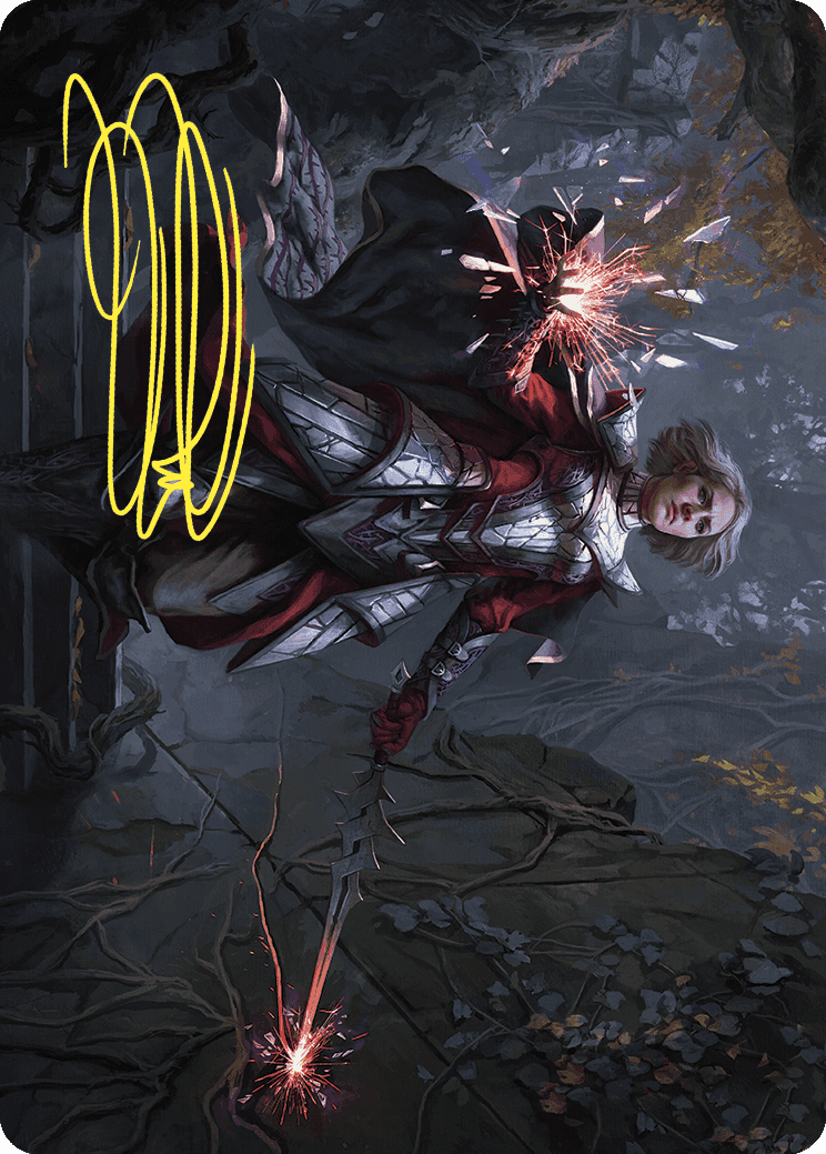 Rowan, Scion of War Art Card (31/81) (Gold-Stamped Signature) [Wilds of Eldraine Art Series] | Cards and Coasters CA
