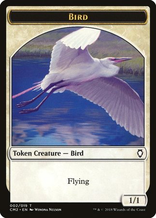 Bird Token [Commander Anthology Volume II Tokens] | Cards and Coasters CA