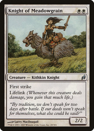 Knight of Meadowgrain [Lorwyn] | Cards and Coasters CA